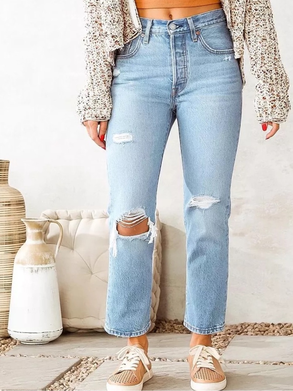 NWT Levi’s 501 Original Cropped Jeans